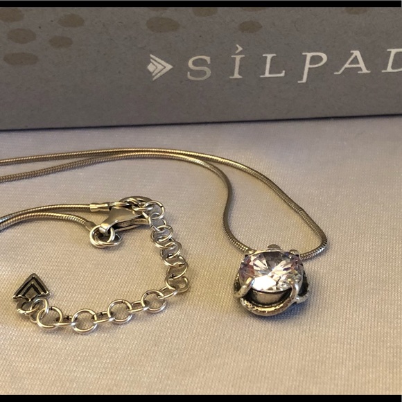 Silpada N1969 Center Stage Cubic Zirconia Necklace - Picture 8 of 13